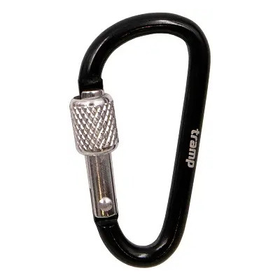 Карабін Tramp TRA-059, алюмінієвий, 5 см, з муфтою, чорний 