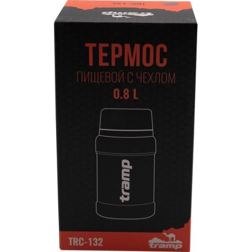 Термос Tramp з широким горлом 800 мл в чохлі-темно-синій 
