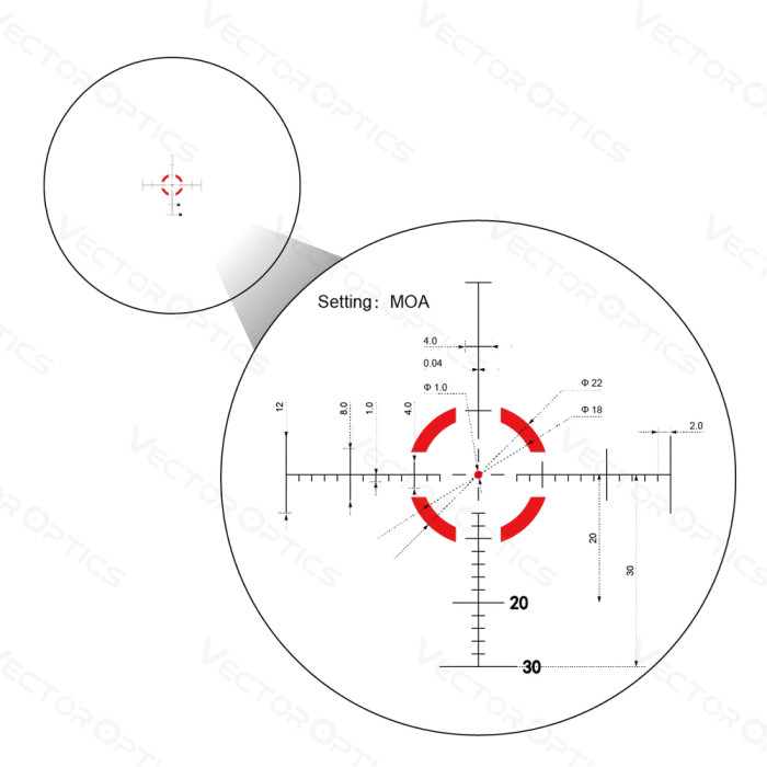 Приціл оптичний Vector Optics Mustang 1-4x24 (30 мм) illum. FFP 