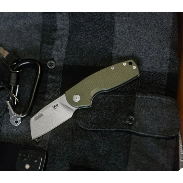 Ніж Stout SJ Cleaver/OD Green/Stonewash (SOG 16-03-06-57) 