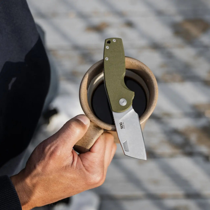 Ніж Stout SJ Cleaver/OD Green/Stonewash (SOG 16-03-06-57) 