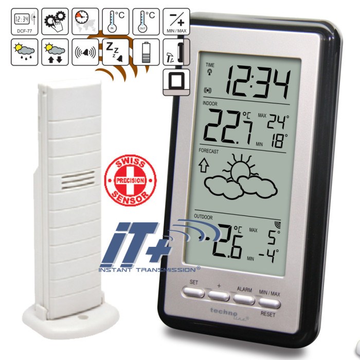 Метеостанція Technoline WS9130 IT Silver/Black (WS9130) 
