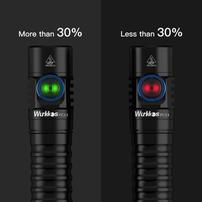 Ліхтар Wurkkos FC11 USB-C Rechargeable 18650 LED LH351D 90 CRI, чорний 