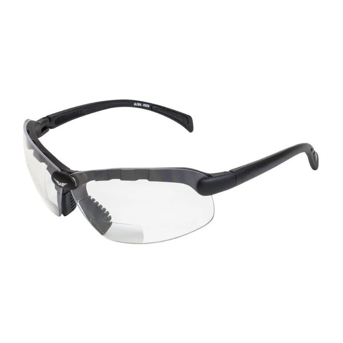 Окуляри біфокальні (захисні) Global Vision c-2 + 1.0 bifocal (clear) прозорі 