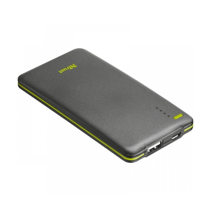 Портативна батарея Trust Power Bank 4000T Thin portable charger, сіра 