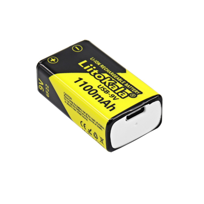 USB акумулятор Крона LiitoKala Type C на 1100 мАг 9V 