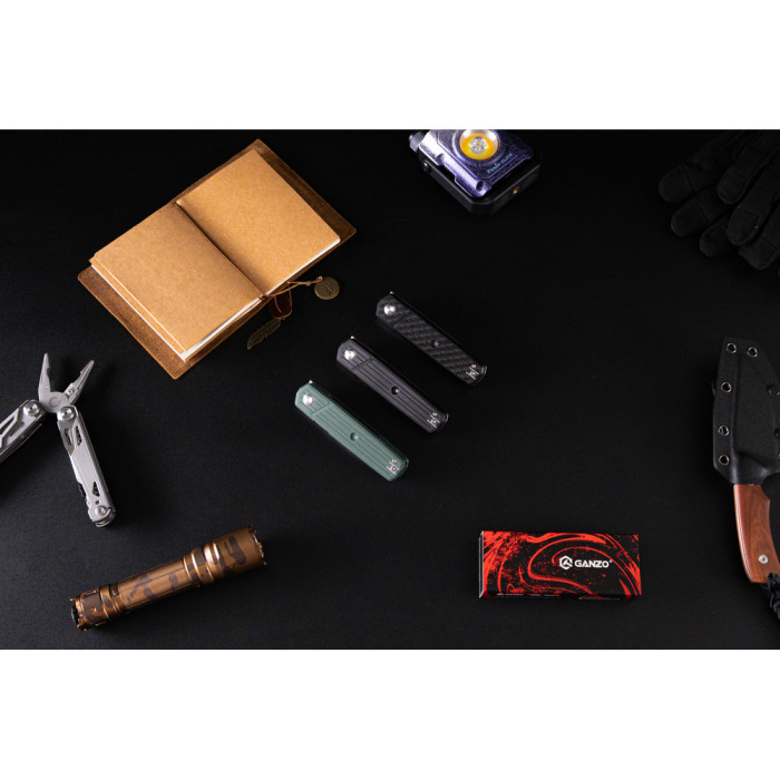 Нiж складаний Firebird FH927-CF чорний карбон 