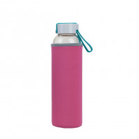 Пляшка для води Summit MyBento Eco Glass Bottle Neoprene Cover рожева 550 мл