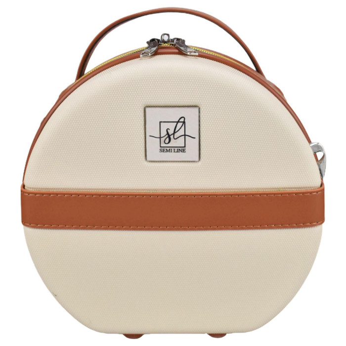 Бьюті-кейс Semi Line 5L Ecru/Brown (T5670-1) 