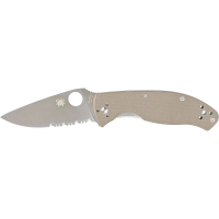 Ніж Spyderco Tenacious, напівсеррейтор brown