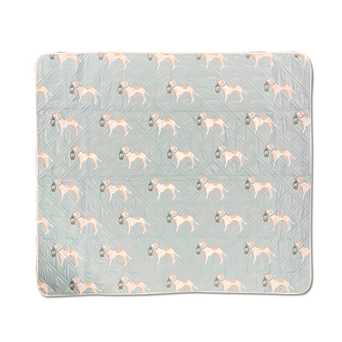 Килимок для пікніка Naturehike CNK2350WS010 170*200 см, блакитний із принтом