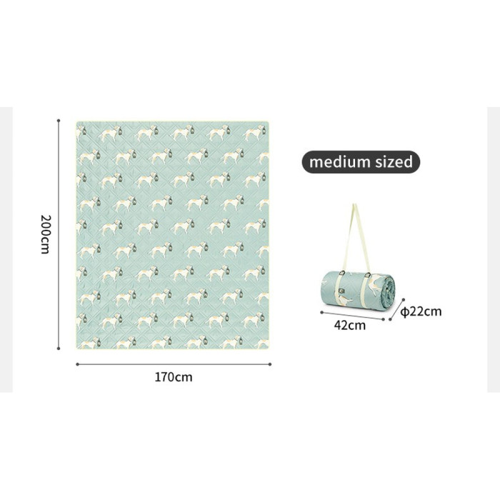 Килимок для пікніка Naturehike CNK2350WS010 170*200 см, блакитний із принтом 