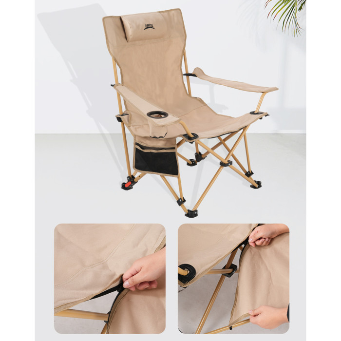 Складане крісло-шезлонг BRS-Y06, бежевий 