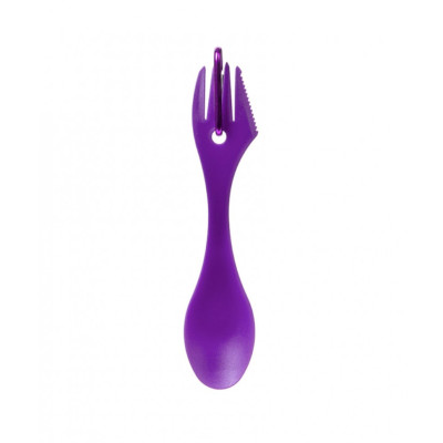 Ложка-вилка з карабіном Summit Quattro Space Saving Cutlery Set фіолетова