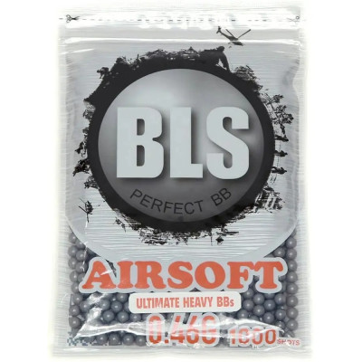 Страйкбольні кульки BLS Ultimateheavy (Stainless) Gray 6 мм 0,46 г 1000 шт