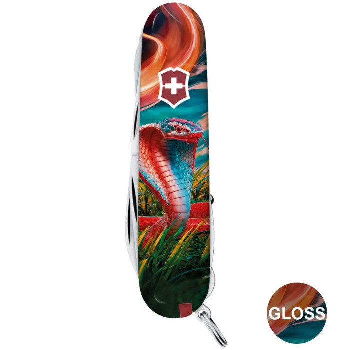 Складаний ніж Victorinox HUNTSMAN ZODIAC Барвиста кобра 1.3713.3.Z4290pk 
