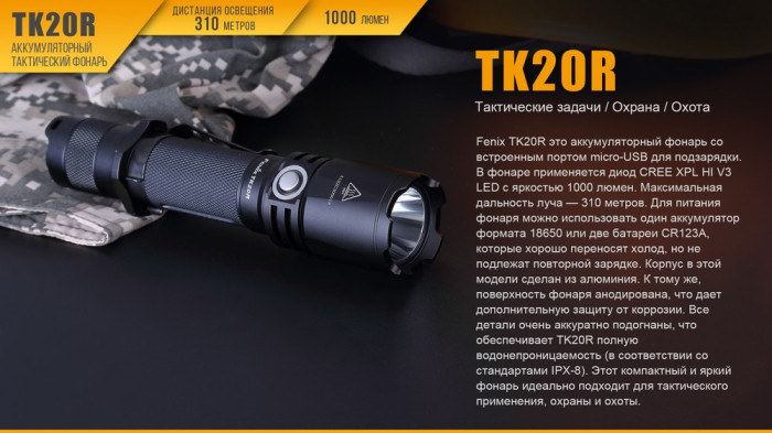Ліхтар Fenix TK20R Cree XP-L HI V3 + Multitool Fonarik 2020 акційний
