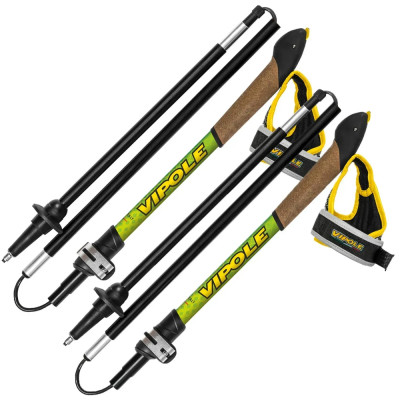 Палиці для скандинавської ходьби Vipole Treveller 130 Green DLX (S25 37)