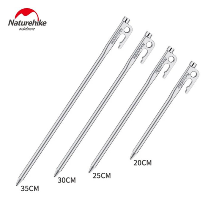 Кілок стальний Naturehike NH19PJ014, 35 см, сірий 