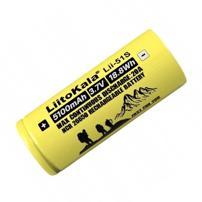 Акумулятор Liitokala Lii-51S-PCB 5100 mAh 20A 26650 Li-ion 