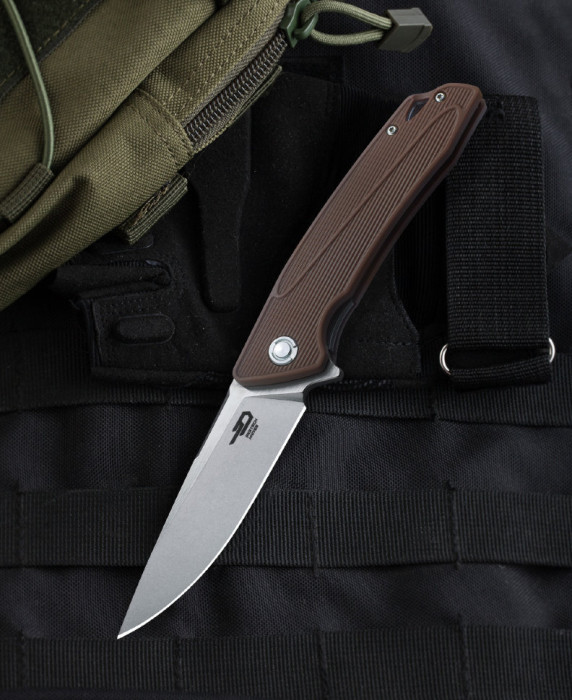 Складаний ніж Bestech Knives SPIKE Nylon+ Glass fiber (бежевий) 