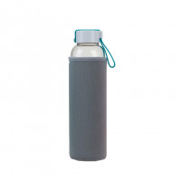 Пляшка для води Summit MyBento Eco Glass Bottle Neoprene Cover сіра 550 мл