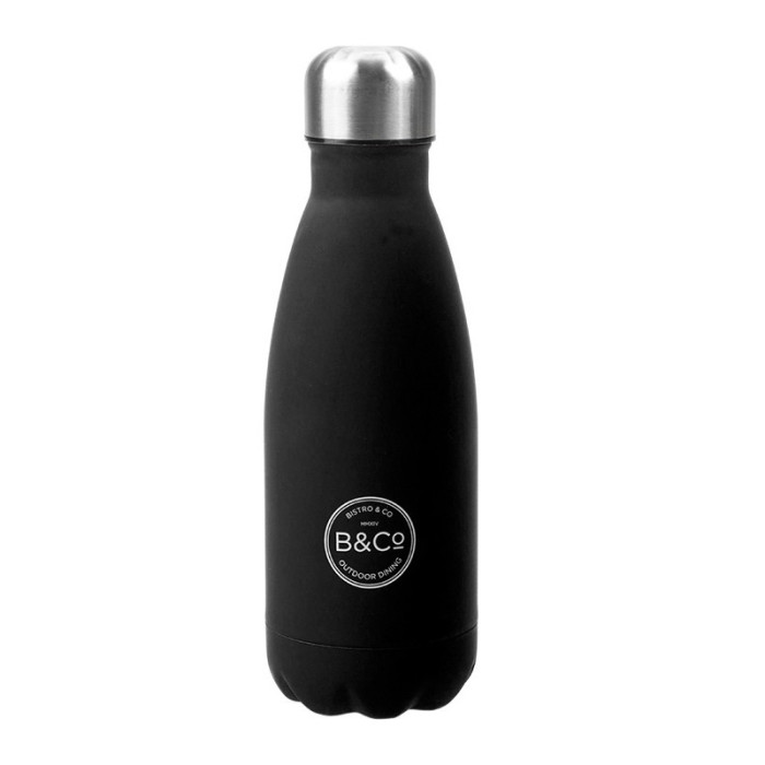 Термобутилка Summit B&Co Thermal Bottle Rubberized чорна 350 мл 