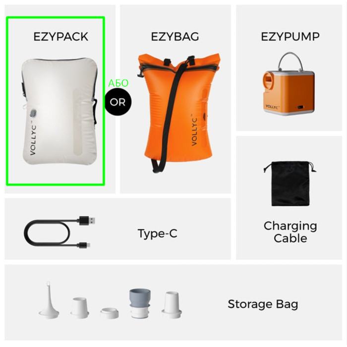 Набір для вакуумного пакування Flextail (EZY PACK+EZY PUMP SET), 2 пакети + насос 
