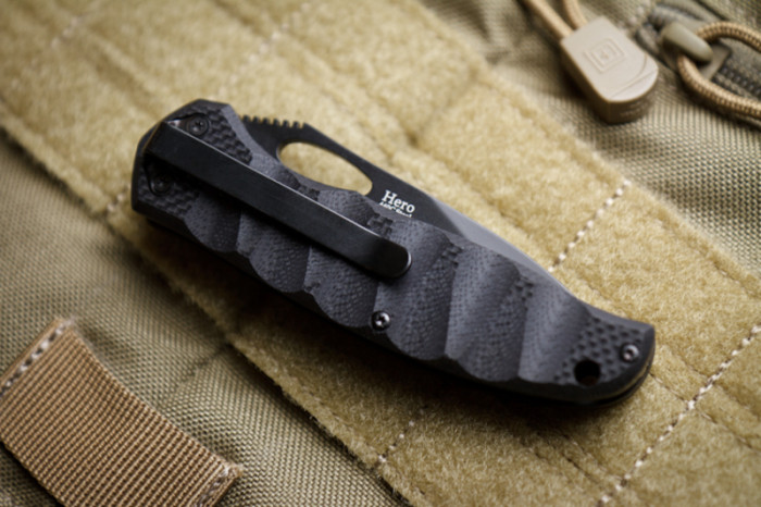 Ніж Kizlyar Supreme Hero, сталь 440C, чорний 