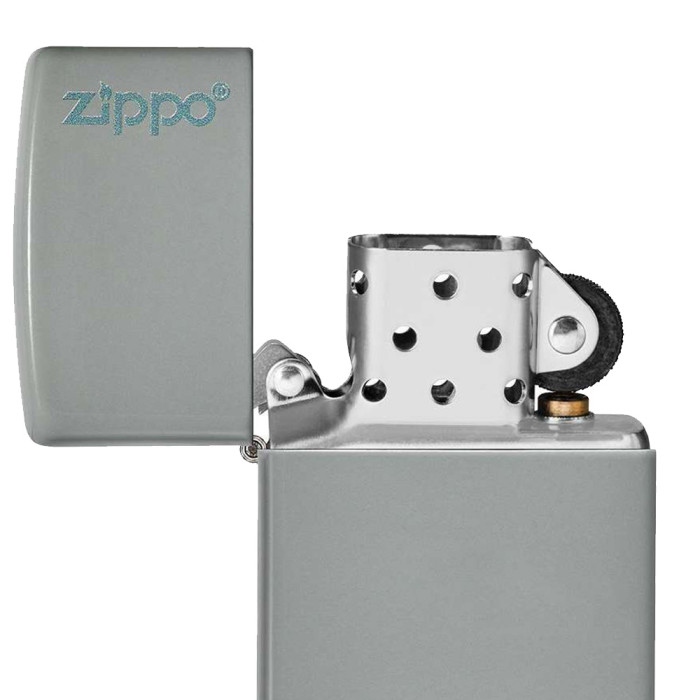 Запальничка Zippo 49452 Flat Grey Zippo Logo (49452ZL) 