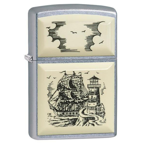 Запальничка Zippo 207 Scrimshaw Ship 29397 
