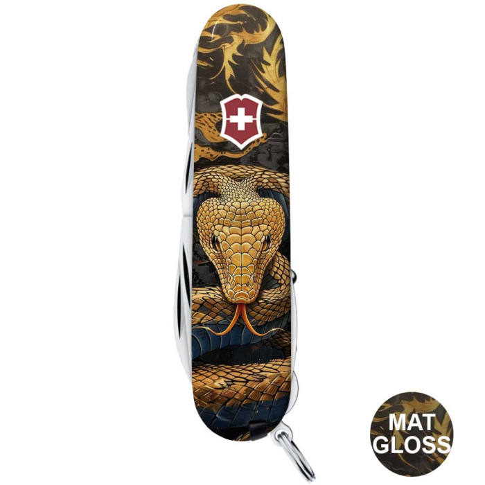 Складаний ніж Victorinox HUNTSMAN ZODIAC Дерев'яна змія 1.3713.3.Z4280pk 