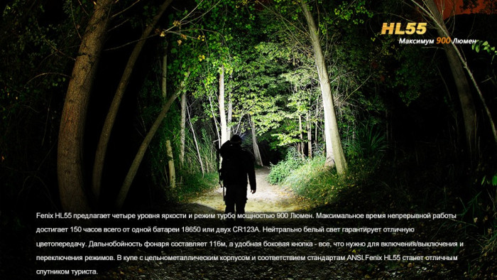 Ліхтар налобний Fenix HL55 XM-L2 U2 + Multitool Fonarik 2020 акційний 