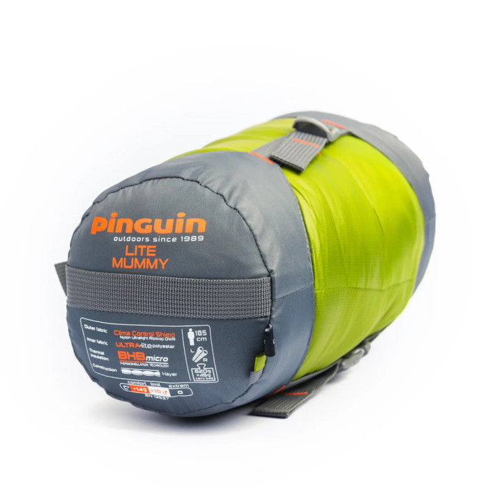 Спальний мішок Pinguin Lite Mummy (14/10°C), 185 см - Left Zip, Khaki (PNG 228144) 2020 