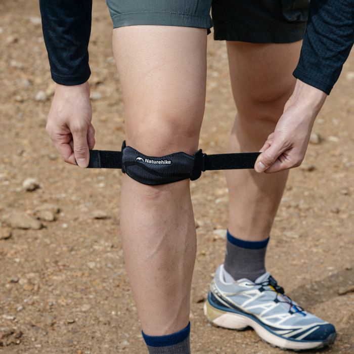 Бандаж на коліно трикотажний Naturehike Qingjia CNK2650DS014, універсальний розмір, чорний
