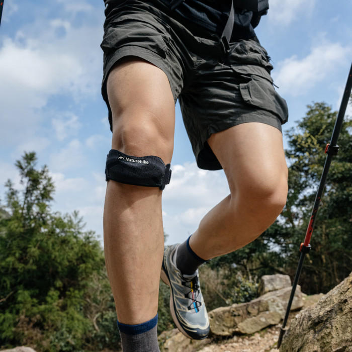 Бандаж на коліно трикотажний Naturehike Qingjia CNK2650DS014, універсальний розмір, чорний