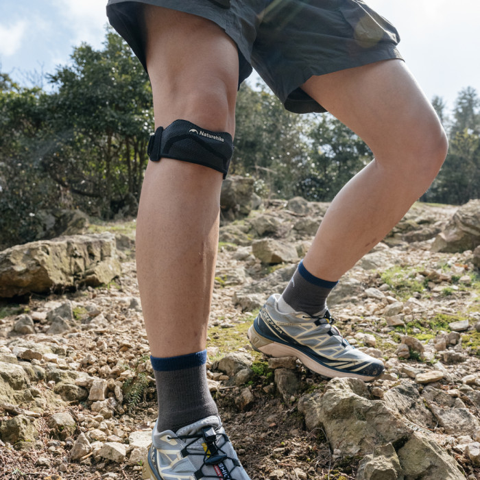 Бандаж на коліно трикотажний Naturehike Qingjia CNK2650DS014, універсальний розмір, чорний