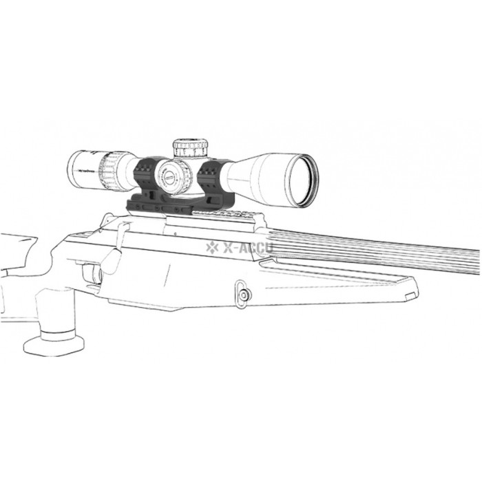 Моноблок з бульбашковим рівнем Vector Optics 34 мм 0 МОА High на Пікатіні 