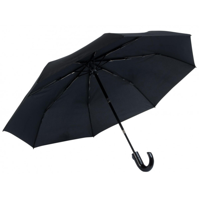 Парасолька Knirps T. 260 Crook Handle Black Авто /складаний /8спіц /D97x33см 