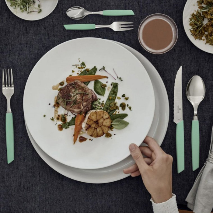 Набір кухонний Swiss Modern Table Set 12шт із мятн. ручкою (6 ножів steak, 6 виделок) 