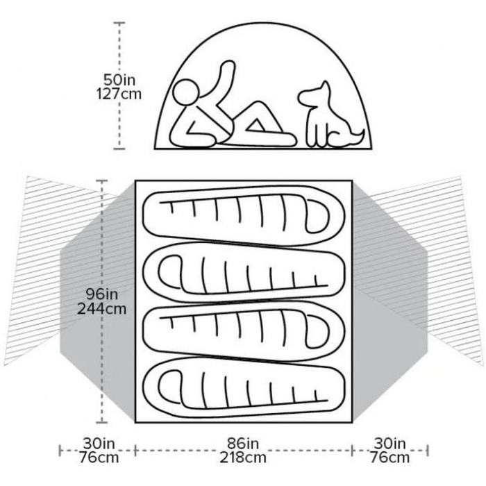 Намет Big Agnes Copper Spur HV UL4 olive green 