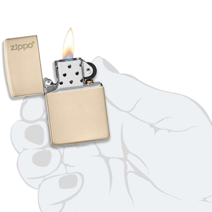 Запальничка Zippo 49453ZL Flat Sand Zippo Logo (49453ZL) 
