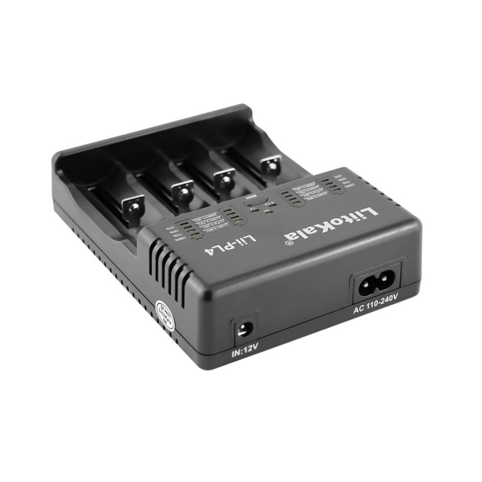 Зарядний пристрій Liitokala Lii-PL4, 4 канала, Ni-Mh/Li-ion/LiFePO4, 220V/12V, LED, Box