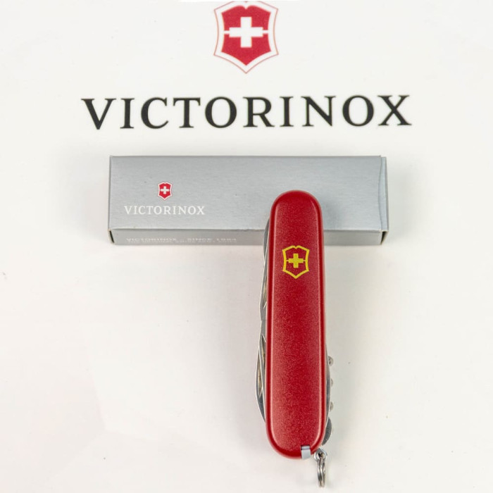 Складаний ніж Victorinox CLIMBER MAT червоний матовий лак з жовт.лого 