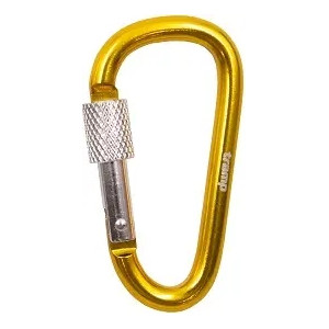 Карабін Tramp TRA-007, алюмінієвий, 6 см, з муфтою, жовтий 