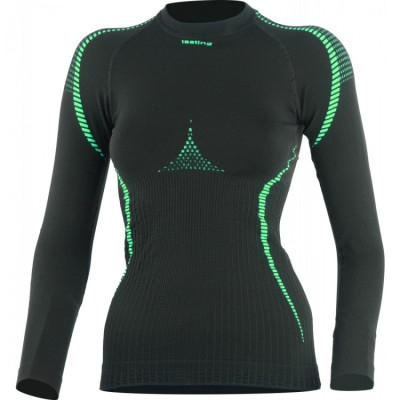 Термофутболка Lasting SITA 9060 чорно-зелений, жіноча