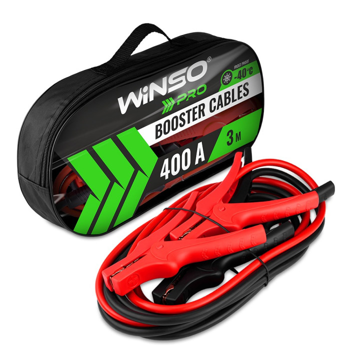 Проводи-прикурювачі Winso PRO сила стуму 400A, довжина 3.0м., сумка на блискавці (138140) 