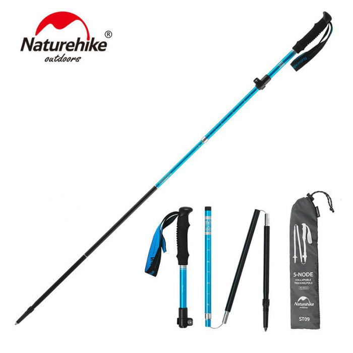 Трекінгові палиці Naturehike NH17D009-Z, алюміній, блакитні 2 шт 