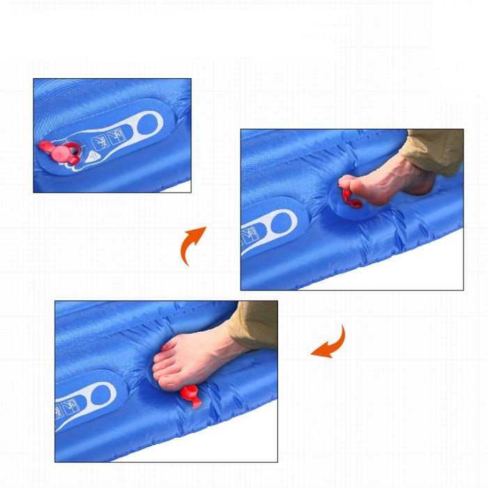 Надувний килимок KingCamp PUMP AIRBED SINGLE (KM3588) BLUE 