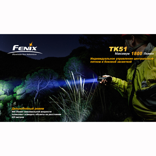 Тактичний ліхтар Fenix TK51, чорний, XM-L2 (U2) 